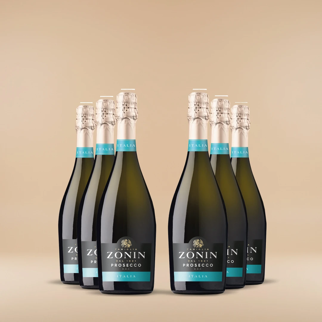 Zonin Prosecco 1821 DOC Brut, 6-pack